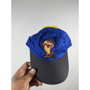 Vintage 1996 Looney Tunes Taz Hat by Fresh Caps USA – Blue/Black – NEW w/ Tags